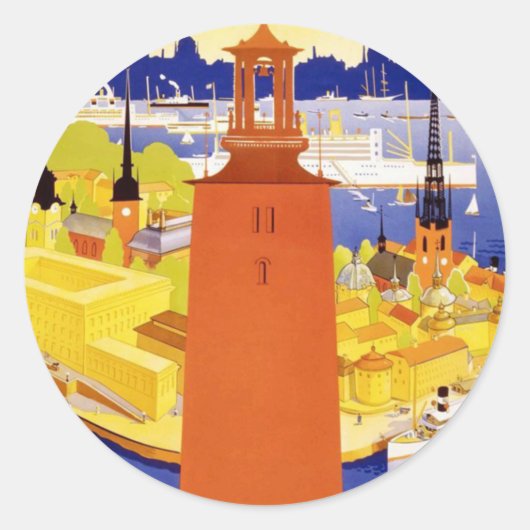 ヴィンテージストックホルムスウェーデン ラウンドシール (正面)