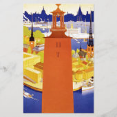 ヴィンテージストックホルムスウェーデン 便箋 (正面)