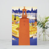 ヴィンテージストックホルムスウェーデン 便箋 (スタンド正面)