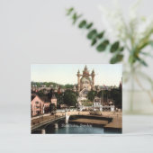 ヴィンテージストックホルム、スウェーデンの街並み写真、 ポストカード (スタンド正面)