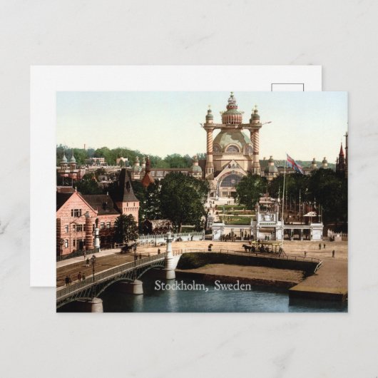 ヴィンテージストックホルム、スウェーデンの街並み写真、 ポストカード (正面/裏面)
