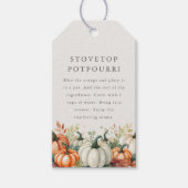 ヴィンテージストベートップポトゥーリサンクスギビングメッセージカード ギフトタグ (正面)