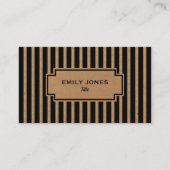 ヴィンテージストライプのクラフト紙 名刺 (正面)