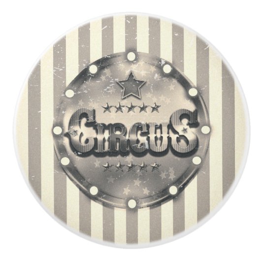 ヴィンテージストライプのサストライプーカスカッコいいユニークカスタム セラミックノブ (正面)