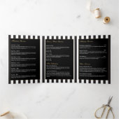 ヴィンテージストライプのサロン 三つ折りカード (内部)