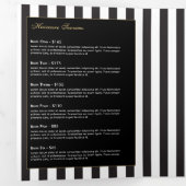 ヴィンテージストライプのサロン 三つ折りカード (内部最初)