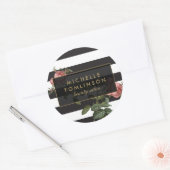 ヴィンテージストライプのサロンII ラウンドシール (封筒)