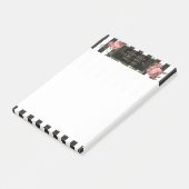 ヴィンテージストライプのパーソナライズされたフローラの投稿 ポストイット (アングル)