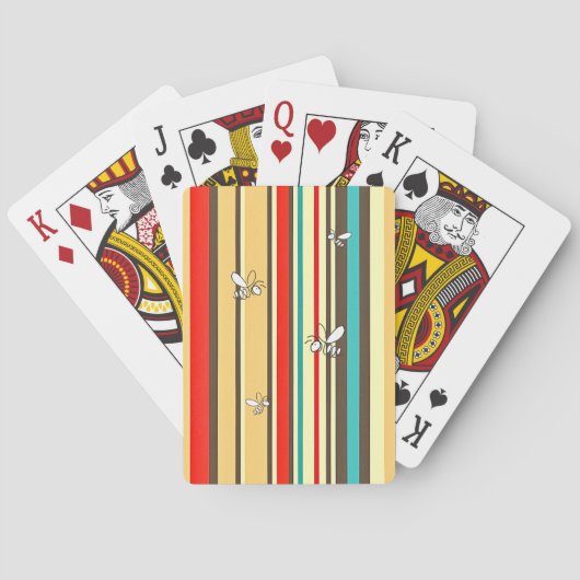 ヴィンテージストライプのビープレイポーカーカード トランプ (裏面)