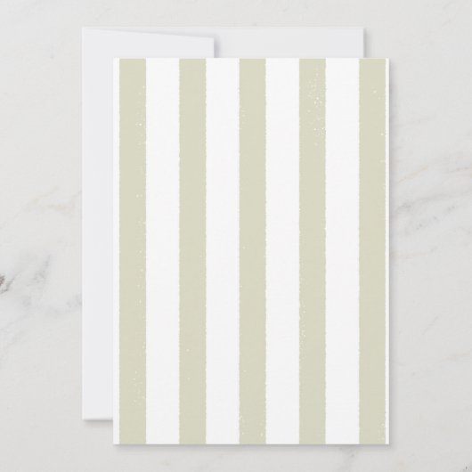 ヴィンテージストライプのフローラのブライダルシャワー招待 招待状 (裏面)