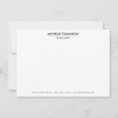 ヴィンテージストライプのフローラサロンサンキューカード サンキューカード (裏面)