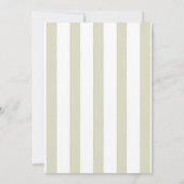 ヴィンテージストライプのフローラベビーシャワー招待状 招待状 (裏面)