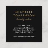 ヴィンテージストライプのフローラ美しいサロン スクエア名刺 (裏面)