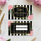 ヴィンテージストライプのフローラ美容師アポイントメント 予約カード