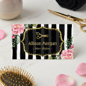 ヴィンテージストライプのフローラ美容師アポイントメント 予約カード