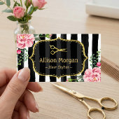 ヴィンテージストライプのフローラ美容師アポイントメント 予約カード