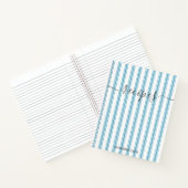 ヴィンテージストライプのミニマリストのスクリプカスタムトレシピ ノートブック (内部)