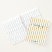 ヴィンテージストライプのミニマリストのスクリプカスタムトレシピ ノートブック (内部)