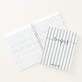 ヴィンテージストライプのミニマリストのスクリプカスタムトレシピ ノートブック (内部)