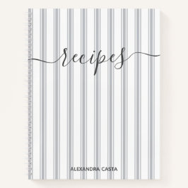 ヴィンテージストライプのミニマリストのスクリプカスタムトレシピ ノートブック