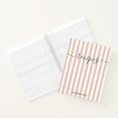 ヴィンテージストライプのミニマリストのスクリプカスタムトレシピ ノートブック (内部)