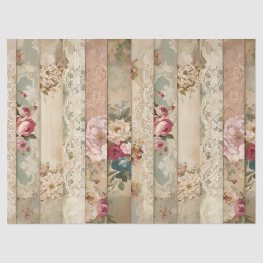 ヴィンテージストライプの切り離しティッシュペーパー 薄葉紙 (正面)