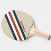 ヴィンテージストライプの甲板 卓球ラケット (横)