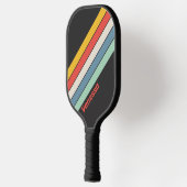 ヴィンテージストライプの真夜中（名前） ピックルボールラケット (左)