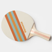 ヴィンテージストライプの砂漠花 卓球ラケット (横)