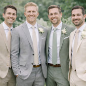 ヴィンテージストライプの結婚式の服装カード 招待状