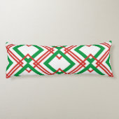 ヴィンテージストライプの赤と緑 ボディピロー (裏面)