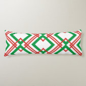 ヴィンテージストライプの赤と緑 ボディピロー (正面)