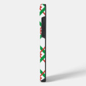 ヴィンテージストライプの赤と緑 iPhoneケース (左側面)