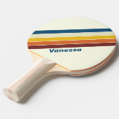 ヴィンテージストライプの5名 卓球ラケット (正面アングル)