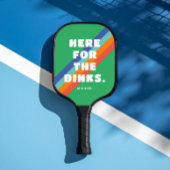 ヴィンテージストライプオングリーンここディンク ピックルボールラケット