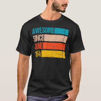 ヴィンテージストライプカラー1954素晴らし年6月以来の誕生 Tシャツ