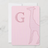 ヴィンテージストライプキリン招待状 招待状 (裏面)