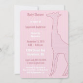 ヴィンテージストライプキリン招待状 招待状 (正面)