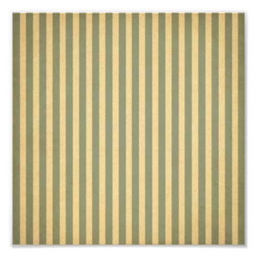 ヴィンテージストライプグリーンとベージュ フォトプリント            (正面)