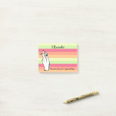 ヴィンテージストライプシャーベカスタムットのアラーム ポストイット (デスク上)