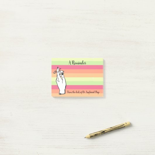 ヴィンテージストライプシャーベカスタムットのアラーム ポストイット (デスク上)