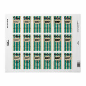 ヴィンテージストライプズワイルドフラワーカスタマイズハニージャー ラベル (フルシート)