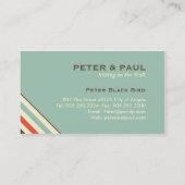 ヴィンテージストライプパターンプロフェッショナル名刺 名刺 (裏面)