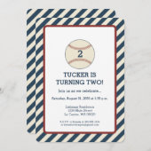 ヴィンテージストライプパーティー 招待状 (正面/裏面)