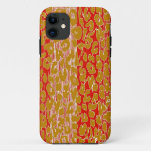 ヴィンテージストライプヒョウのプリントスキン iPhone 11 ケース