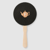 ヴィンテージストライプフローライエローティーパーティーベビーシャワー ハンドファン (裏面)