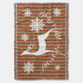 ヴィンテージストライプホリデーディアスロー スローブランケット (正面縦)