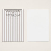 ヴィンテージストライプラインイヤリング表示カード (正面&裏面)