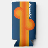 ヴィンテージストライプループ（名前あり） スリム缶クーラー (裏面)