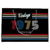 ヴィンテージストライプレトロの原色1975 50th ラージペーパーバッグ (裏面)